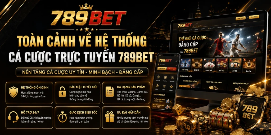 Toàn cảnh về hệ thống cá cược trực tuyến 789BET 